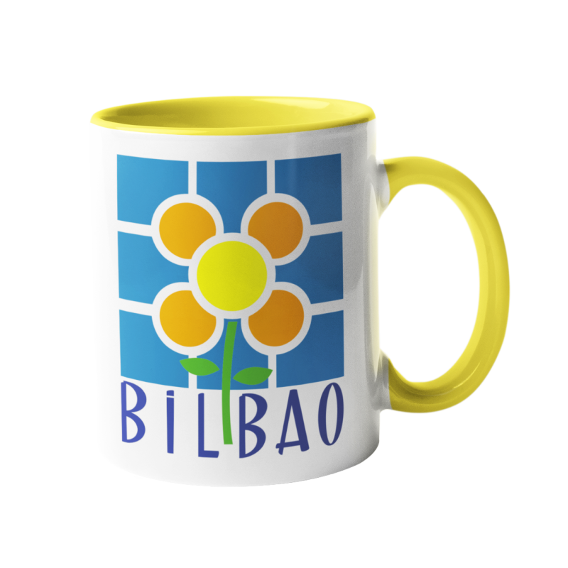 Taza Baldosa Flor Bilbao amarilla