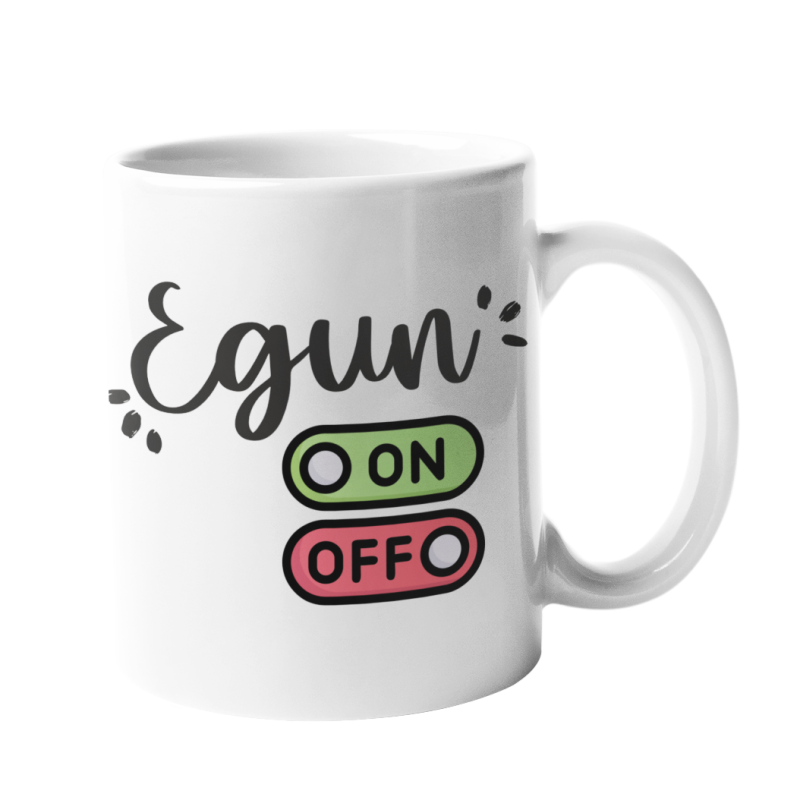 Taza Egun on off blanca