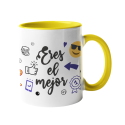 Taza Eres el mejor amarilla