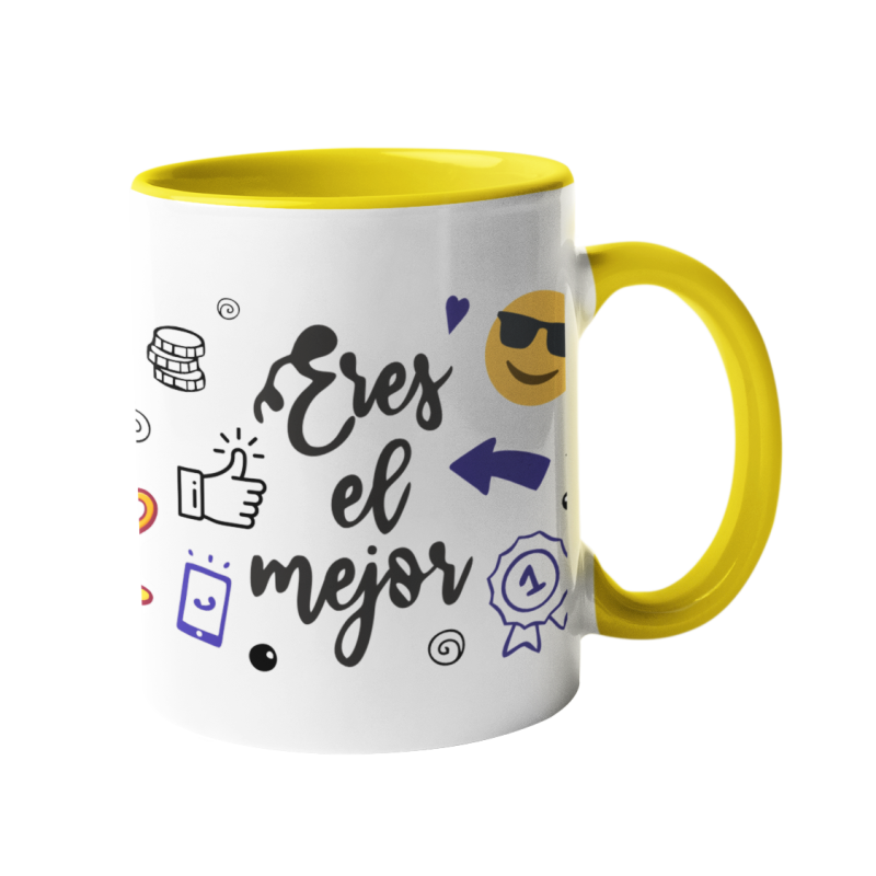 Taza Eres el mejor amarilla