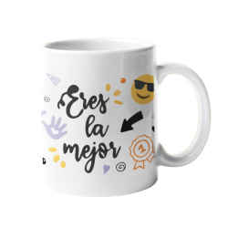 Taza Eres la mejor  blanca