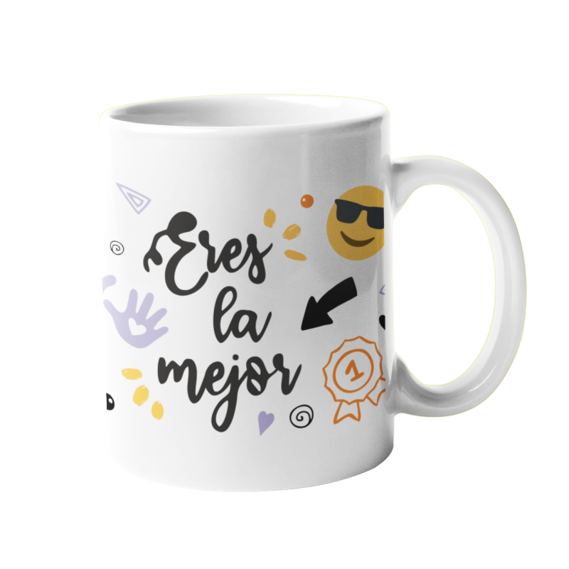 Taza Eres la mejor  blanca