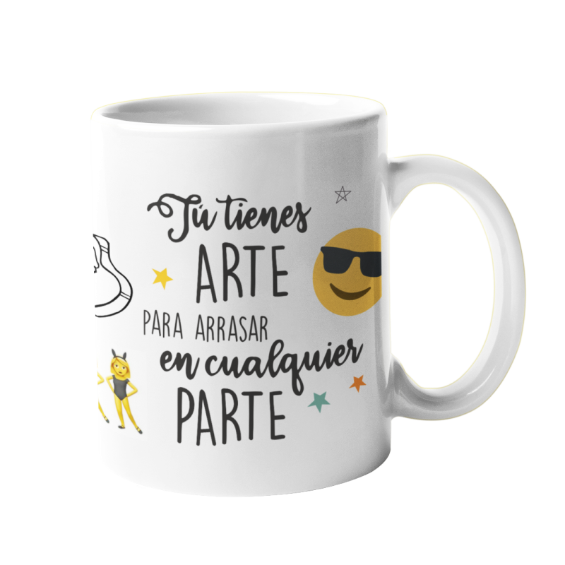 Taza Tienes arte blanca