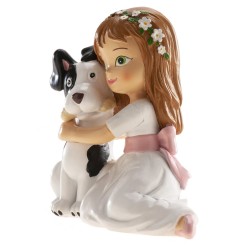 figura tarta niña perro