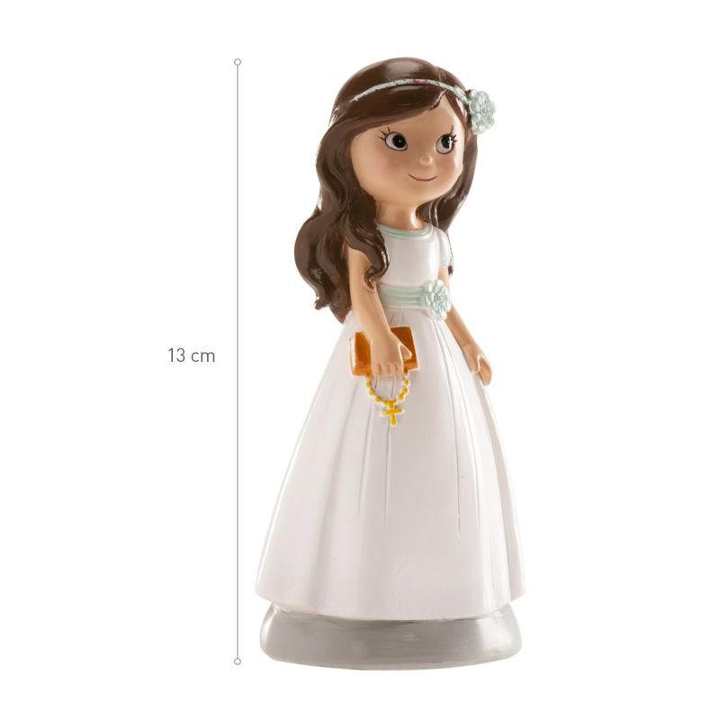 Figura tarta niña comunión biblia