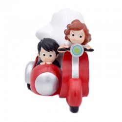 Figura tarta boda moto sidecar frente