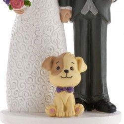 Figura tarta boda con perrito detalle perro