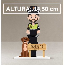 Figura personalizada policia y perro