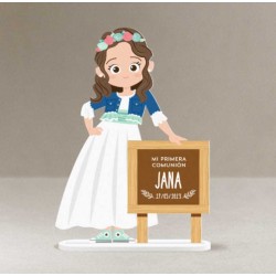 Figura tarta personalizada Comunión niña