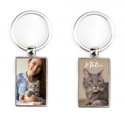 Llavero personalizado con foto mascotas gatos