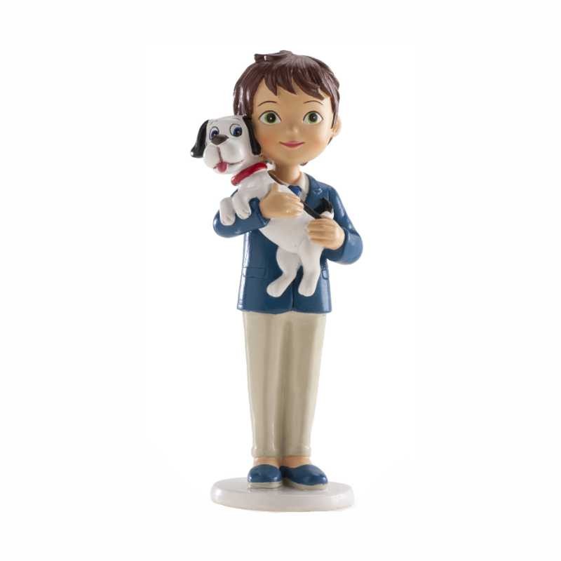 Figura tarta niño con perrito