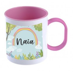 Taza de plástico personalizada con nombre