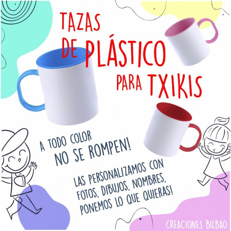 Taza de plástico personalizada