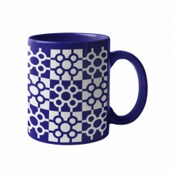 Taza Baldosa azul cobalto