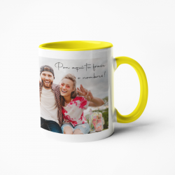 Taza personalizada amarilla