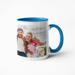 Taza personalizada azul claro