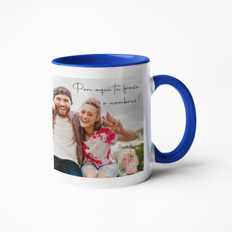 Taza personalizada azul