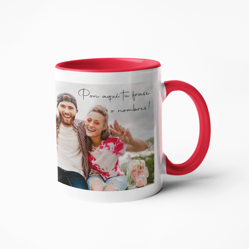 Taza personalizada roja