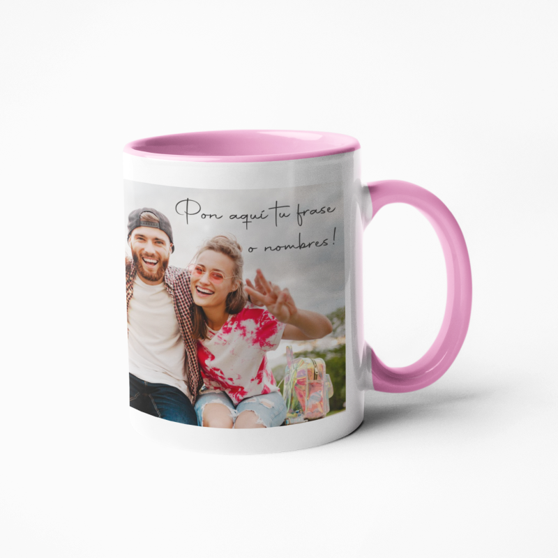 Taza personalizada rosa