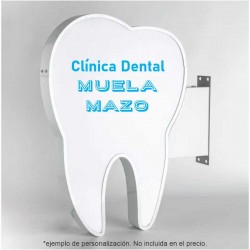 ejemplo de cartel luminoso clinica dental