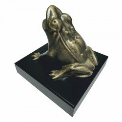 Trofeo juego de rana con peana trasera