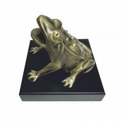 Trofeo juego de rana con peana